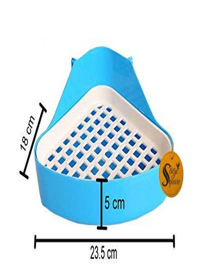 Sage Square Jumbo Size Litter Tray Cum Potty Training with Scoop for Rabbit/Guinea Pig/Ferret (Blue) - Image 5